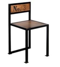 Industrial Furniture Wooden Seat Bar Chair