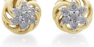 Gold Plated Overlay Sterling Silver Stud Earrings