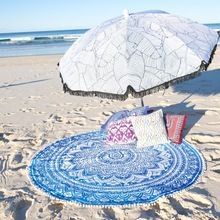 Mandala Beach Towel, Round Towel Tassel Beach Towel Round