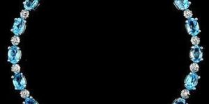 Fluorescence Natural Blue Topaz Gemstone Bracelet for Women