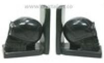 BLACK JADE AGATE CARVED SKULL BOOKEND SHAPE