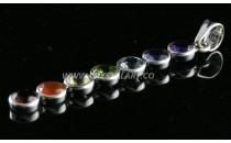 CHAKRA STICK METAL PENDANT