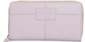 Genuine Leather Zipper Ladies Clutch