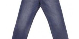 MENS BLUE SOLID DENIM JEANS