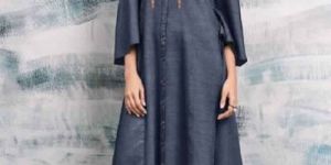 Latest Long Denim Embroidered Kurtis