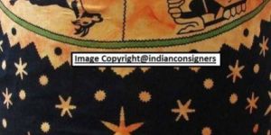 CHAIR SEAT COVER YELLOW COTTON