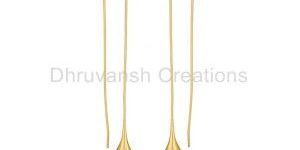 Handmade Gold Plated Brass Fashion Pearl Dangle Earring