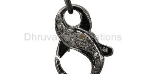 Lobster Clasp Diamond Pave Pendant