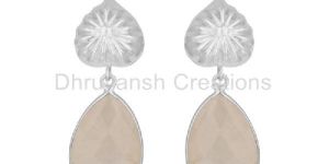 Rainbow Moonstone Designer 92 5 Silver Mark Earring