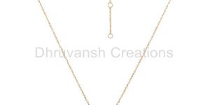 Rose Gold Plated 925 Silver White Zircon Chain Pendant