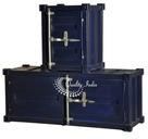 Black Metallic Container Style Cabinet