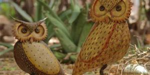 Stylish Owl Bird Figurine Gift Article