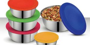 5 PC Storage Set with Coloured Lids
