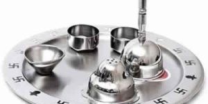 Stainless Steel Pooja Thali Set