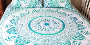 Turquoise Ombre Mandala Wall Decor Beach Throw Yoga Mat