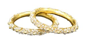 Two Tone Silver Bangle