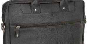 BLACK GENUINE LEATHER LAPTOP BAG FOR MEN