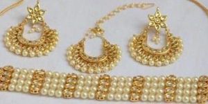 Designer Chand Bali with Choker Patti