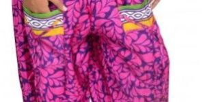 Harem Pants with Pockets Stretchable Waist