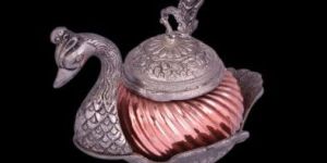 German Silver Duck Shaped Mukhwas Box