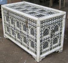 Camel Bone Inlay Trunk AND Box Table Furniture