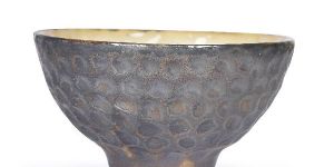 Hammered White Snack Bowls