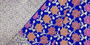 Blue Katan Silk Floral Jaal Banarasi Saree for Wedding