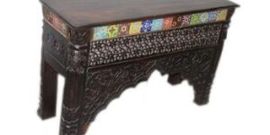 CARVED CONSOLE TABLE IN TILE WORK