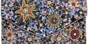 Star Embroidered Clutch