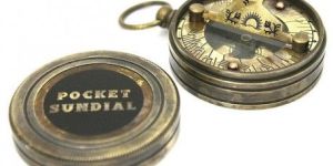 Pocket Brass Sundial Compass