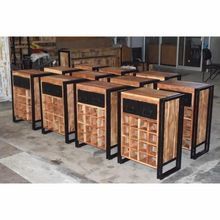 Indian Metal Fitted Two Drawer Bed Side Table