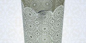 Silver Plated Metal Pen Stand