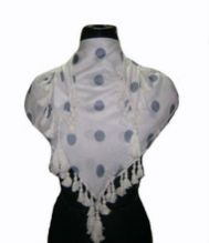 Rayon Dot Printed Scarves with Tassel
