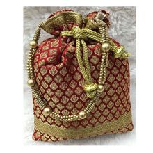 Handmade Zari Embroidery Coin Bag for Girls