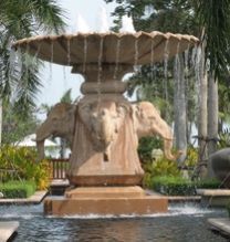Pure Sandstone Elephant Designed Fountain