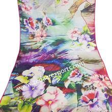 Linen Floral Print Saree