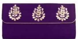 Purple Gotapatti Work Clutch