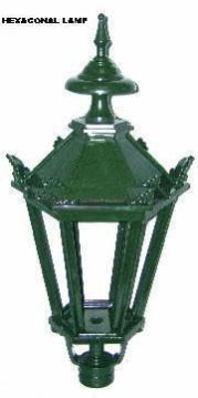 Hexagonal Lamp with Glass