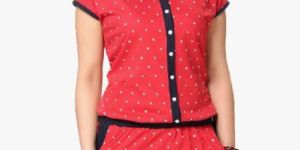 RED PRINTED JUMPSUIT