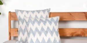 TRIBAL WAVES BLUE CUSHION COVERS
