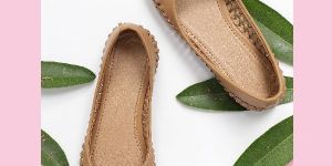 Beige Casual Flat Bellies