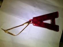 Glass Alphabet Letters Silver and Gold Mercury Coating and Colored