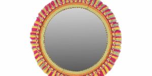 Round Embroidered Big Mirror Frames