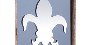 MDF Leaf Mirror Colored Frame