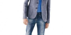 Grey Linen Self Ceremony Blazer
