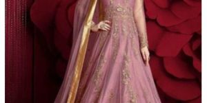 Pink Silk Embroidery Ceremony Anarkali Salwar