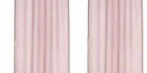 Light Pink Silk Organza Curtain Panels
