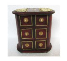 Brass Fitted Wooden Jewelry Storage Box