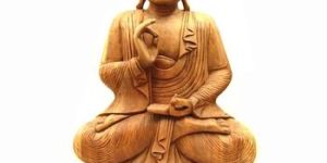 Hand Carved Wooden Buddha Statue