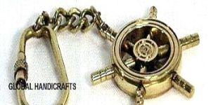 Nautical Brass Collectible Ship Wheel Key Chain